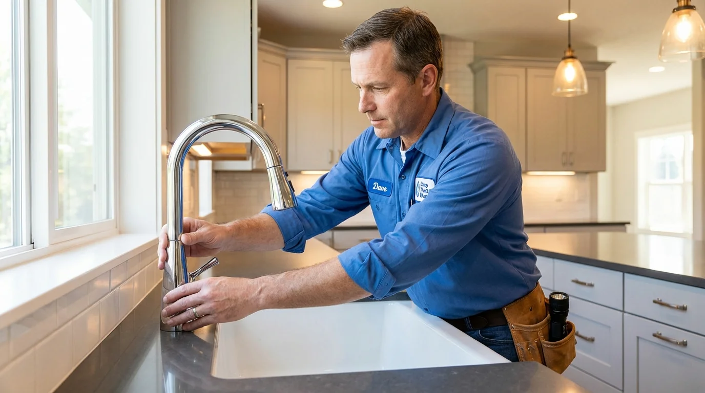 Kitchen faucet installation by Johns Plumbing LLC in Livingston Manor