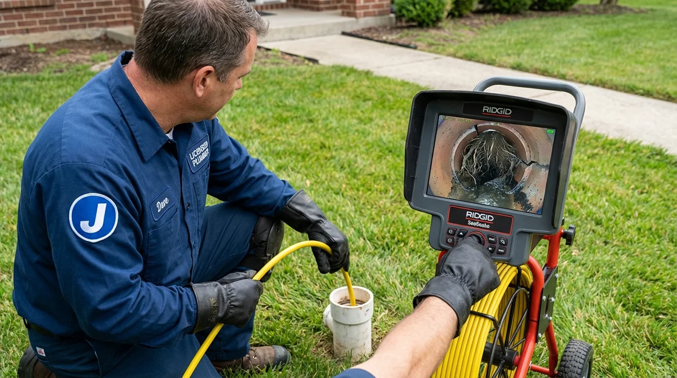 Sewer camera inspection being performed by Johns Plumbing LLC in Livingston Manor